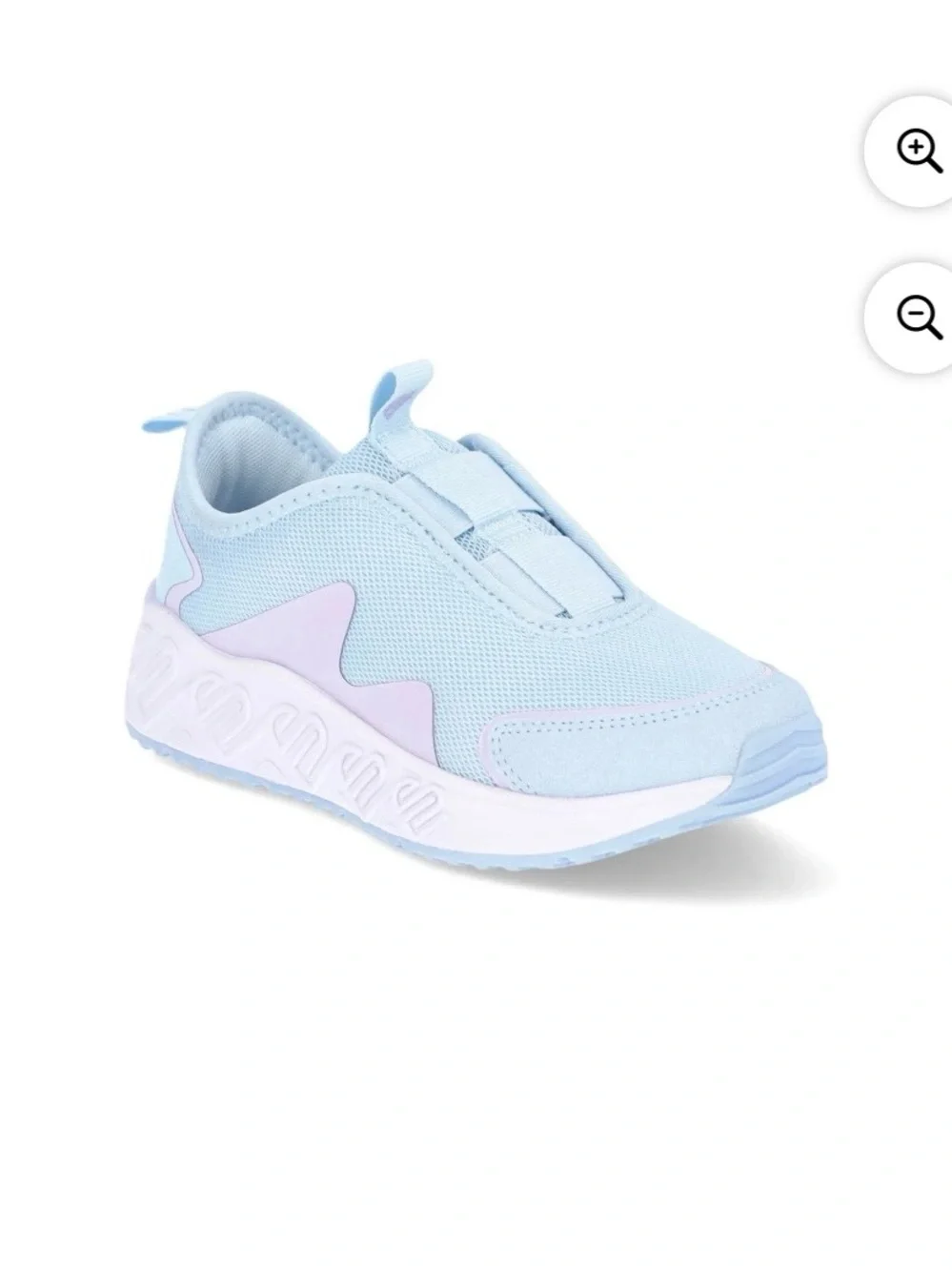 Justice Light Blue Kids Slip-On Sneakers with Pale Lilac Accent